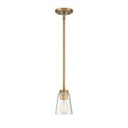 Savoy House - 7-1026-1-322 - One Light Mini-Pendant - Calhoun - Warm Brass