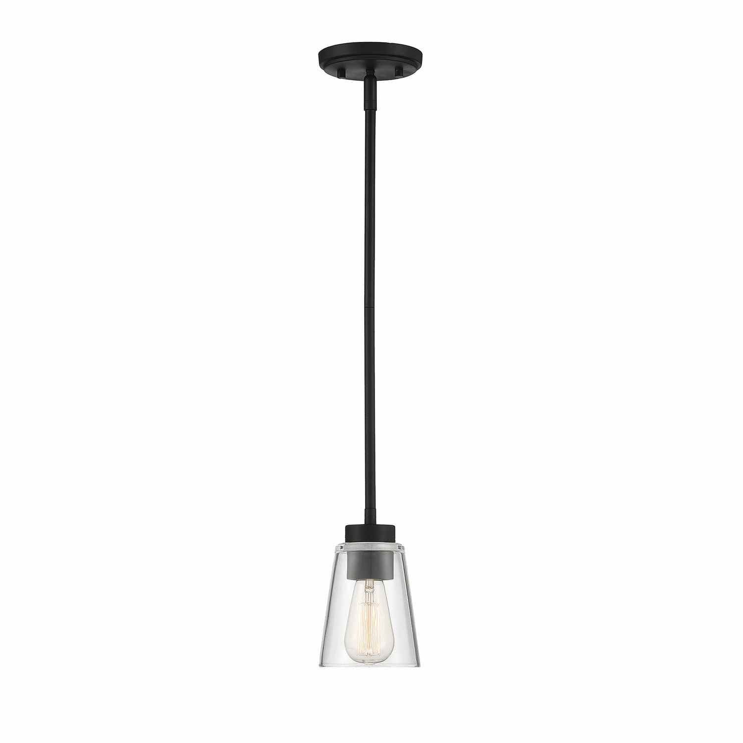 Savoy House - 7-1026-1-89 - One Light Mini-Pendant - Calhoun - Matte Black