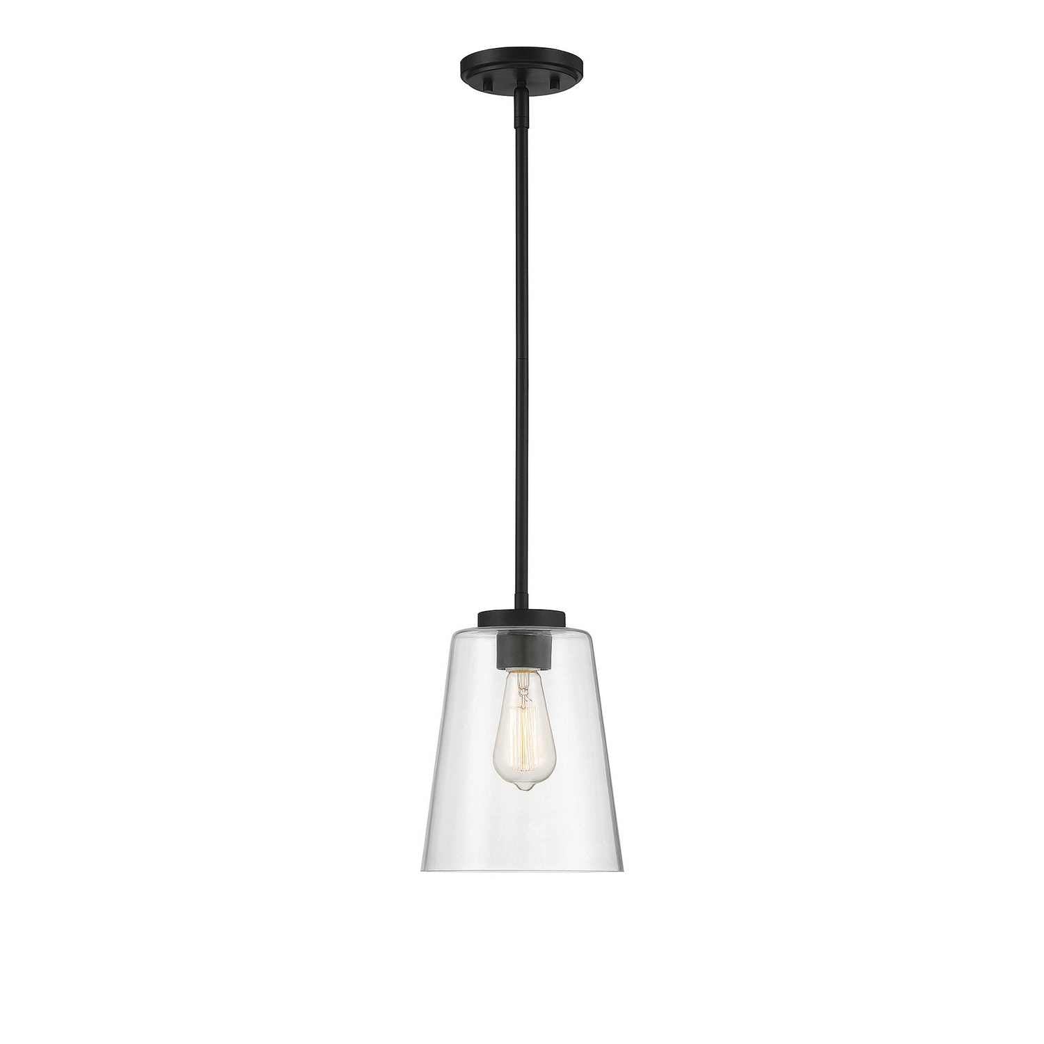 Savoy House - 7-1027-1-89 - One Light Mini-Pendant - Calhoun - Matte Black
