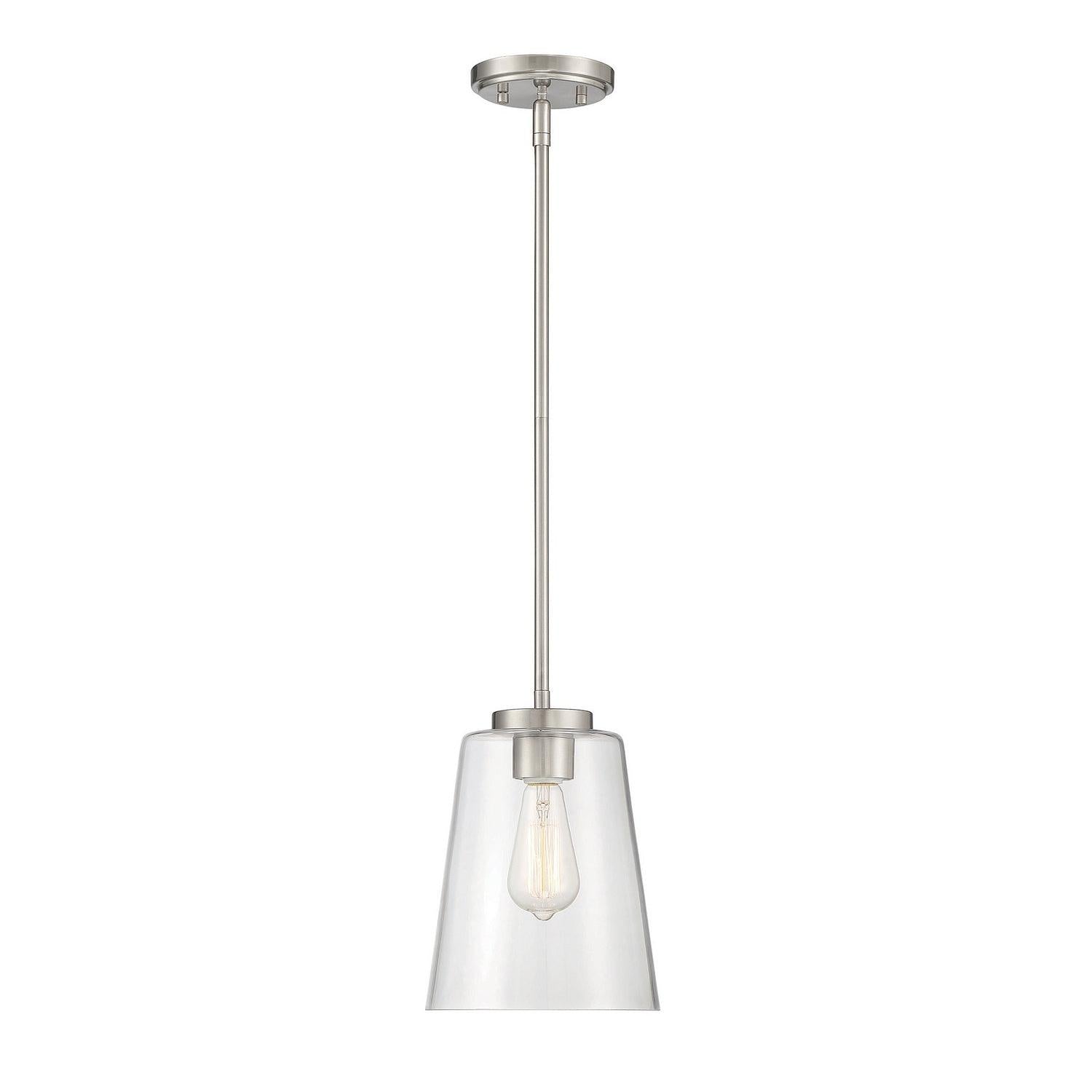 Savoy House - 7-1027-1-SN - One Light Mini-Pendant - Calhoun - Satin Nickel