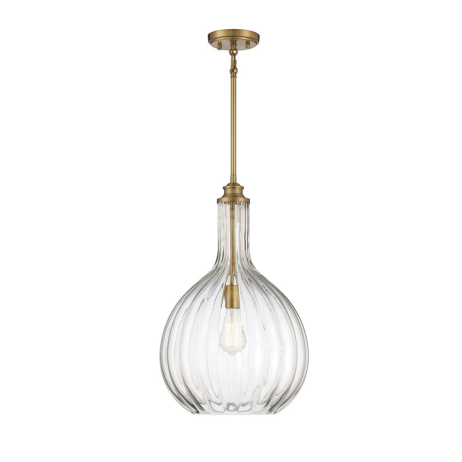 Savoy House - 7-2255-1-322 - One Light Pendant - Brandon - Warm Brass