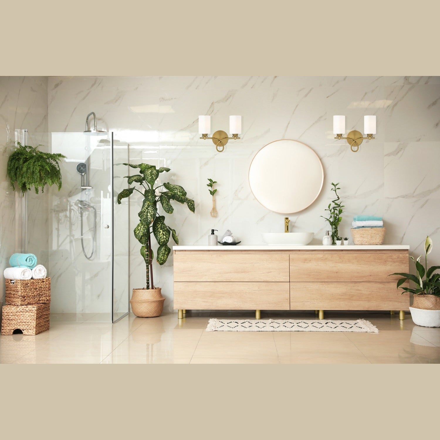 Savoy House - 8-530-2-322 - Two Light Bath Bar - Woodbury - Warm Brass
