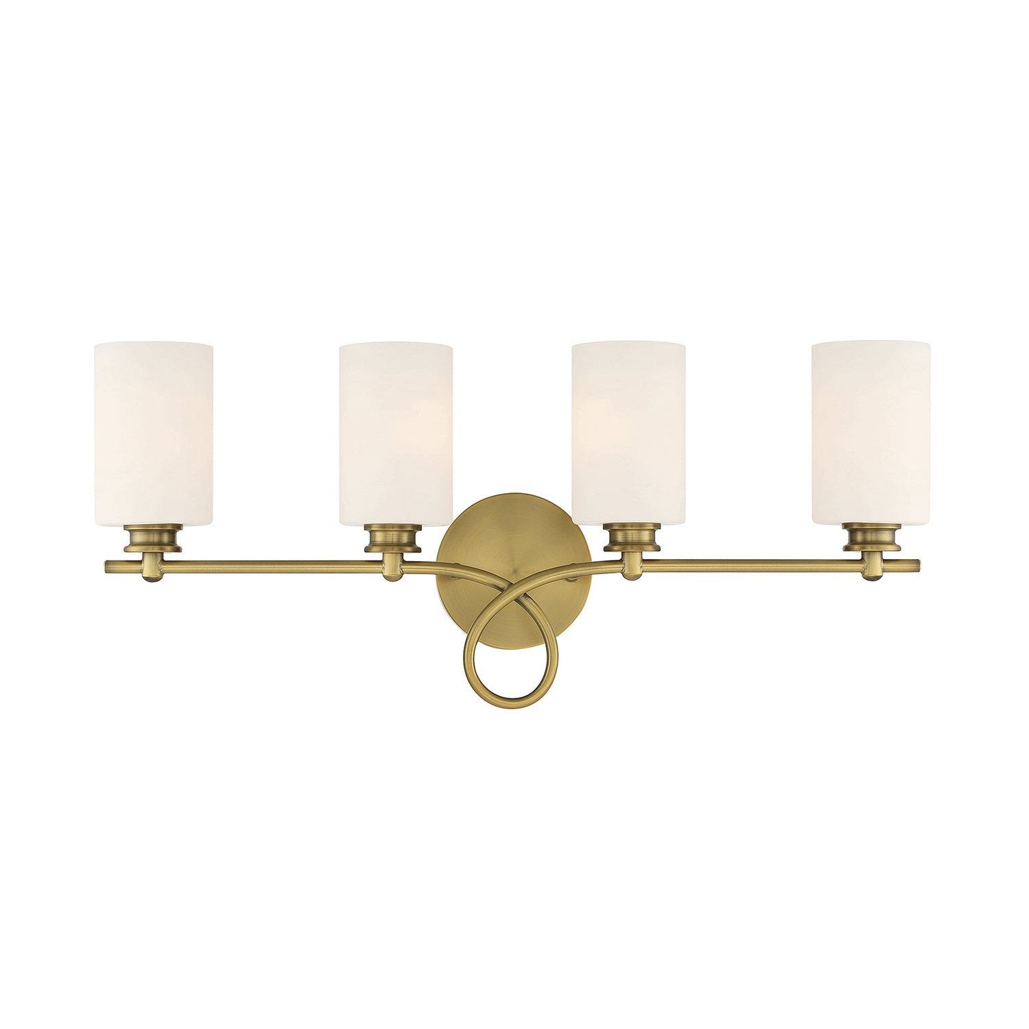 Savoy House - 8-530-4-322 - Four Light Bath Bar - Woodbury - Warm Brass