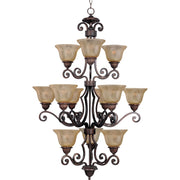 Maxim - 11238SAOI - 12 Light Chandelier - Symphony - Oil Rubbed Bronze