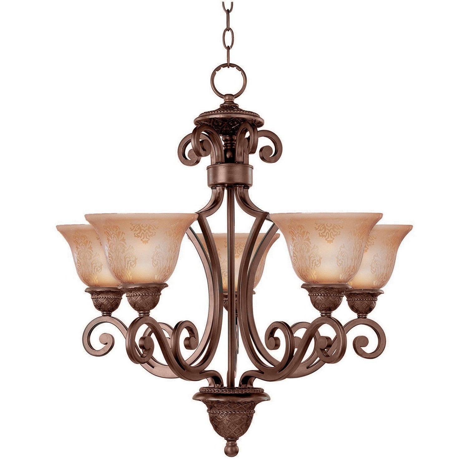 Maxim - 11244SAOI - Five Light Chandelier - Symphony - Oil Rubbed Bronze