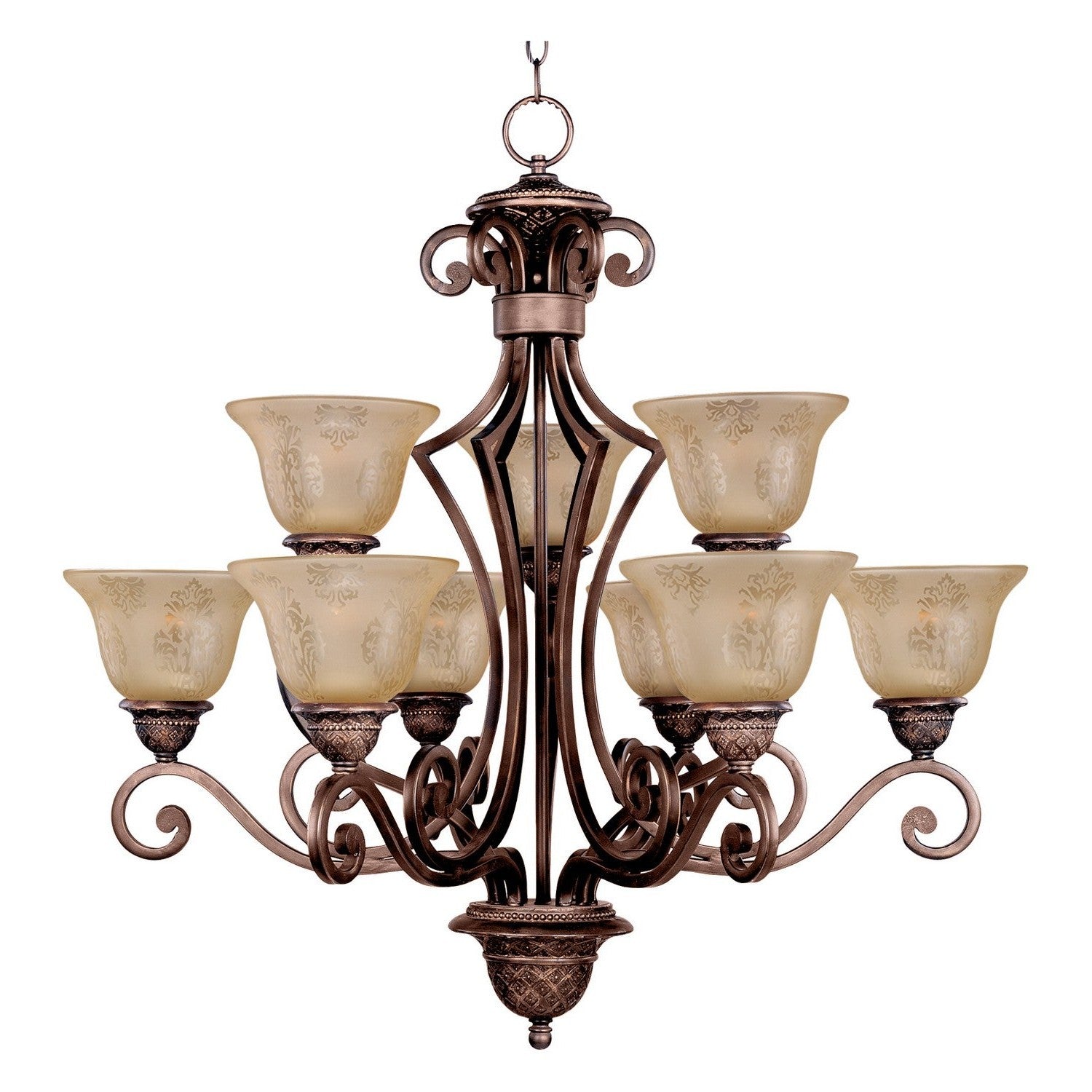 Maxim - 11245SAOI - Nine Light Chandelier - Symphony - Oil Rubbed Bronze