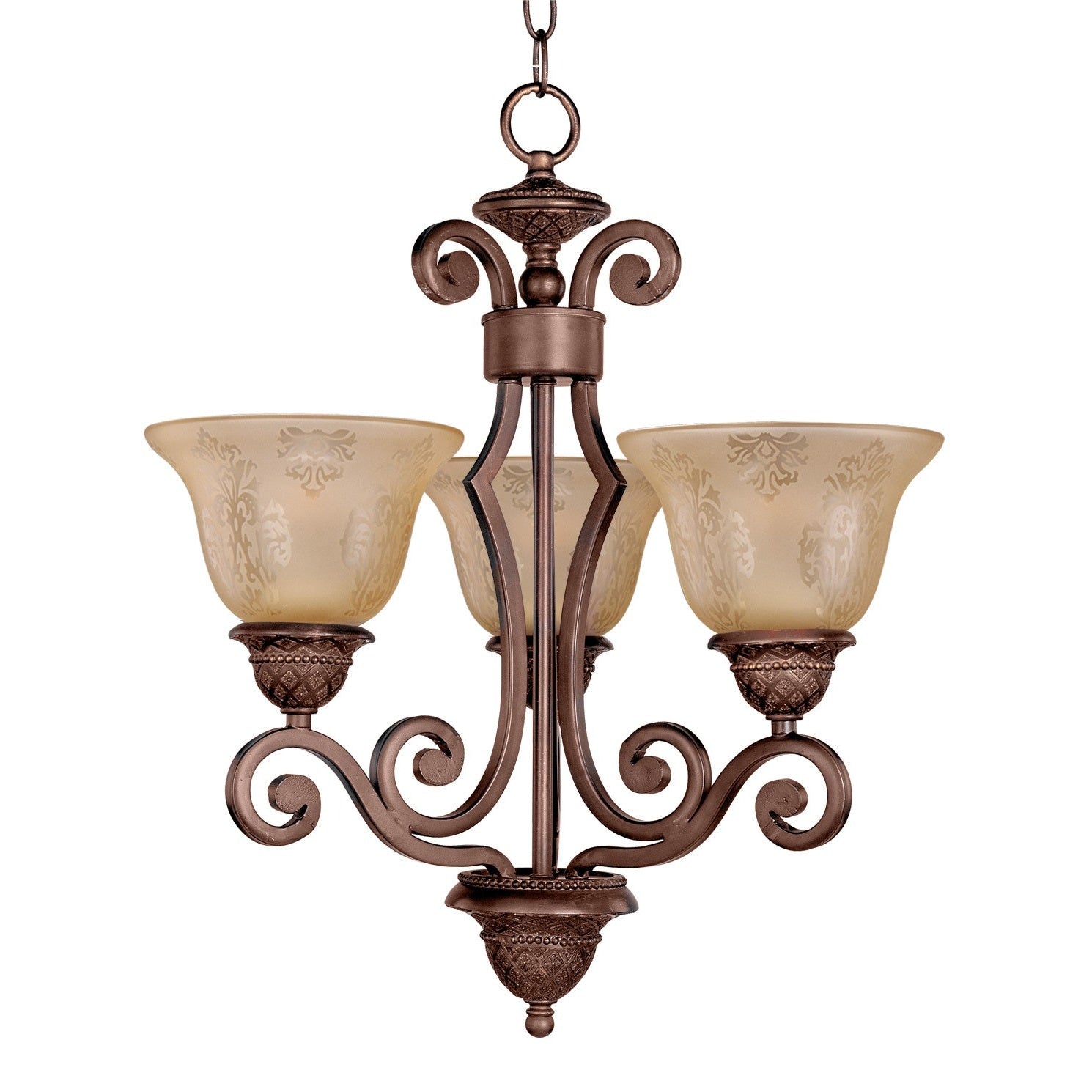 Maxim - 11235SAOI - Three Light Chandelier - Symphony - Oil Rubbed Bronze