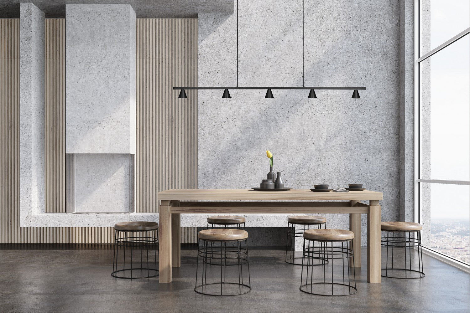 Kuzco Lighting - LP19947-BK - LED Island Pendant - Dune - Black