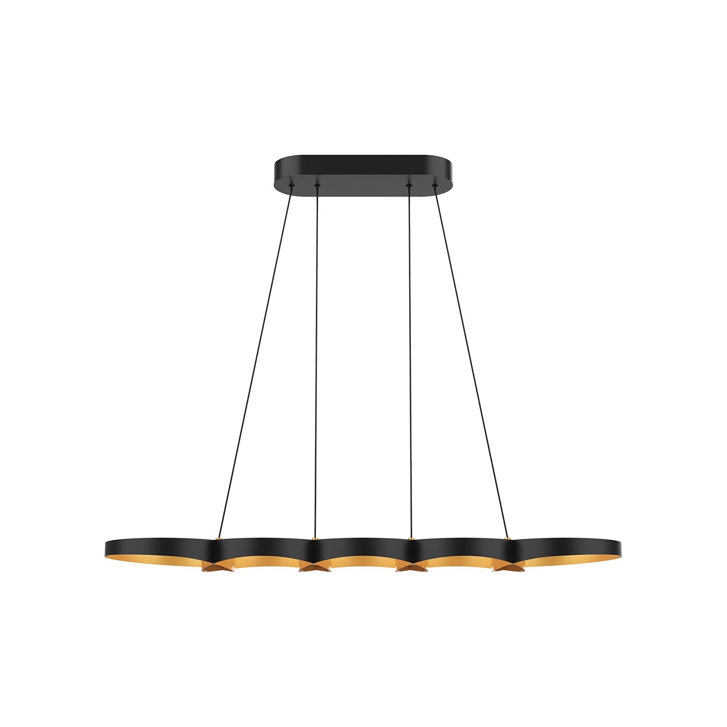 Kuzco Lighting - LP90838-BK/GD - LED Island Pendant - Maestro - Black/Gold
