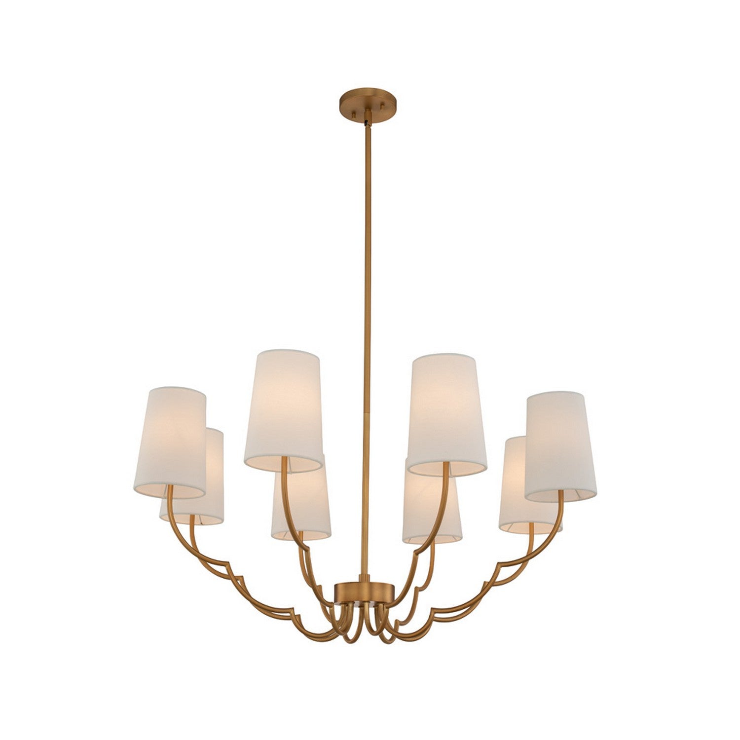 Kalco - 514373NB - Eight Light Chandelier - Sophia - New Brass