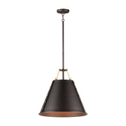 Maxim - 25162OIAB - One Light Pendant - Trestle - Oil Rubbed Bronze / Antique Brass