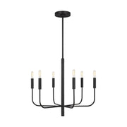Visual Comfort Studio - EC1006AI - Six Light Chandelier - Brianna - Aged Iron