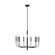 Visual Comfort Studio - EC1009AI - Nine Light Chandelier - Brianna - Aged Iron