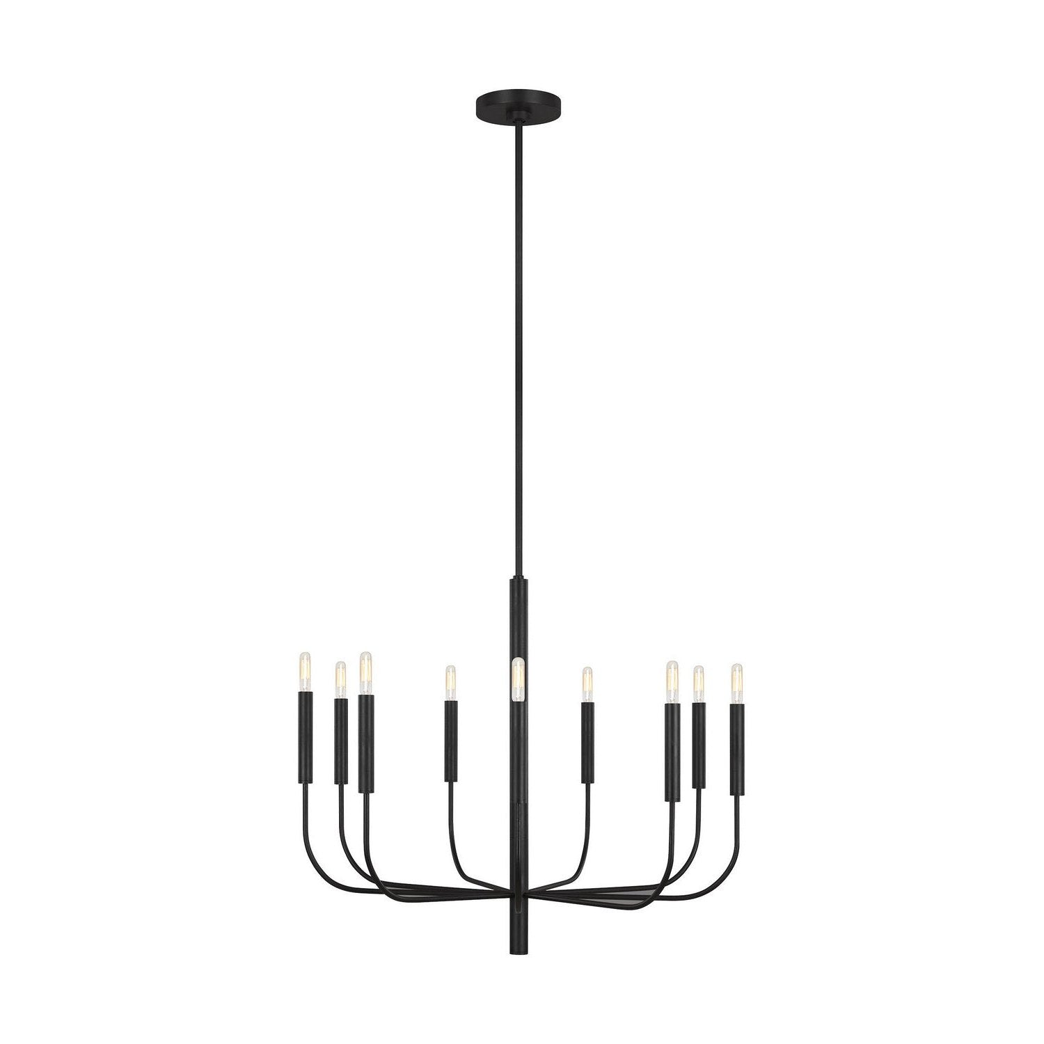 Visual Comfort Studio - EC1009AI - Nine Light Chandelier - Brianna - Aged Iron