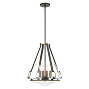 Minka-Lavery - 3904-107 - Four Light Pendant/Semi Flush Mount - Eden Valley - Smoked Iron W/Aged Gold