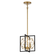 Minka-Lavery - 3912-707A - Two Light Mini Pendant - Titans Trace - Sand Coal W/ Painted Honey Gol