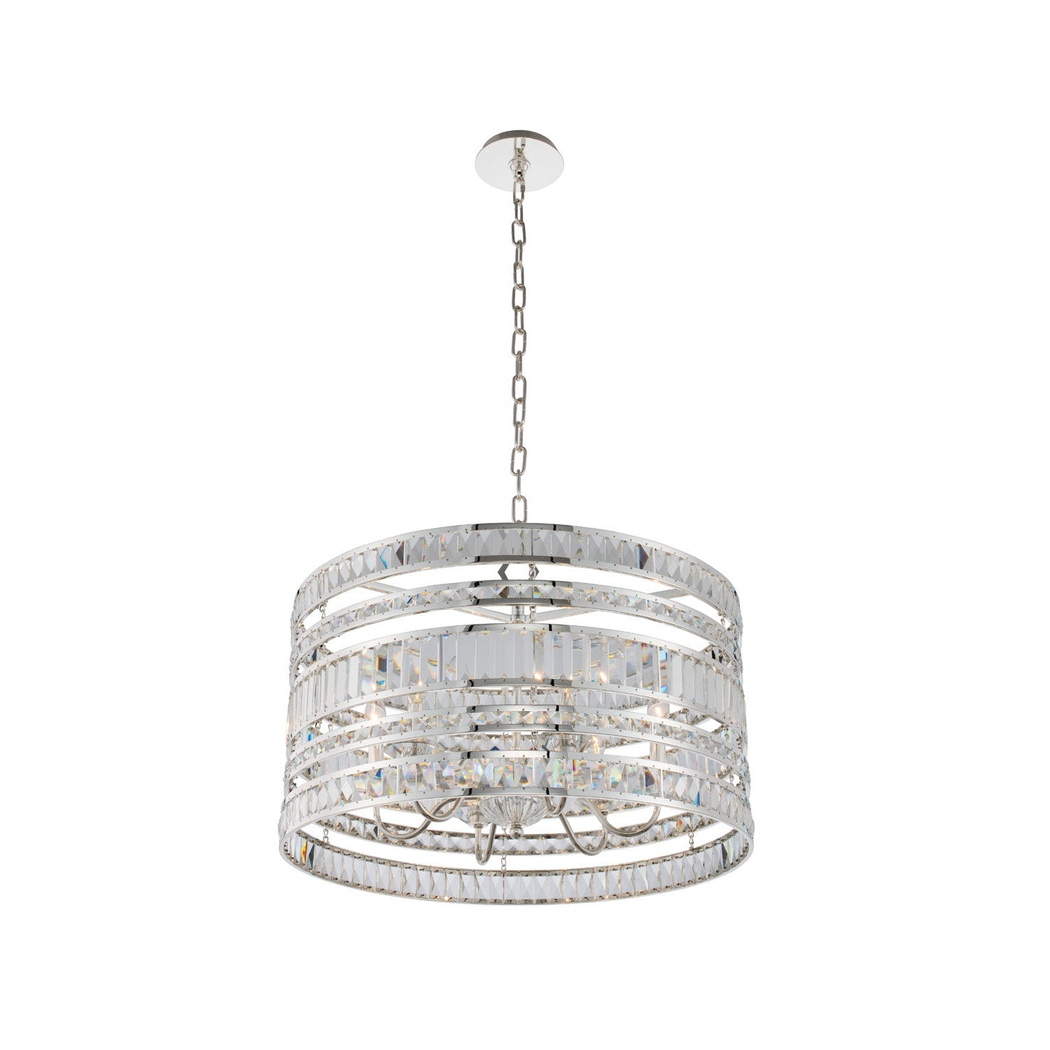 Allegri - 037055-014-FR001 - Six Light Pendant - Strato - Polished Silver