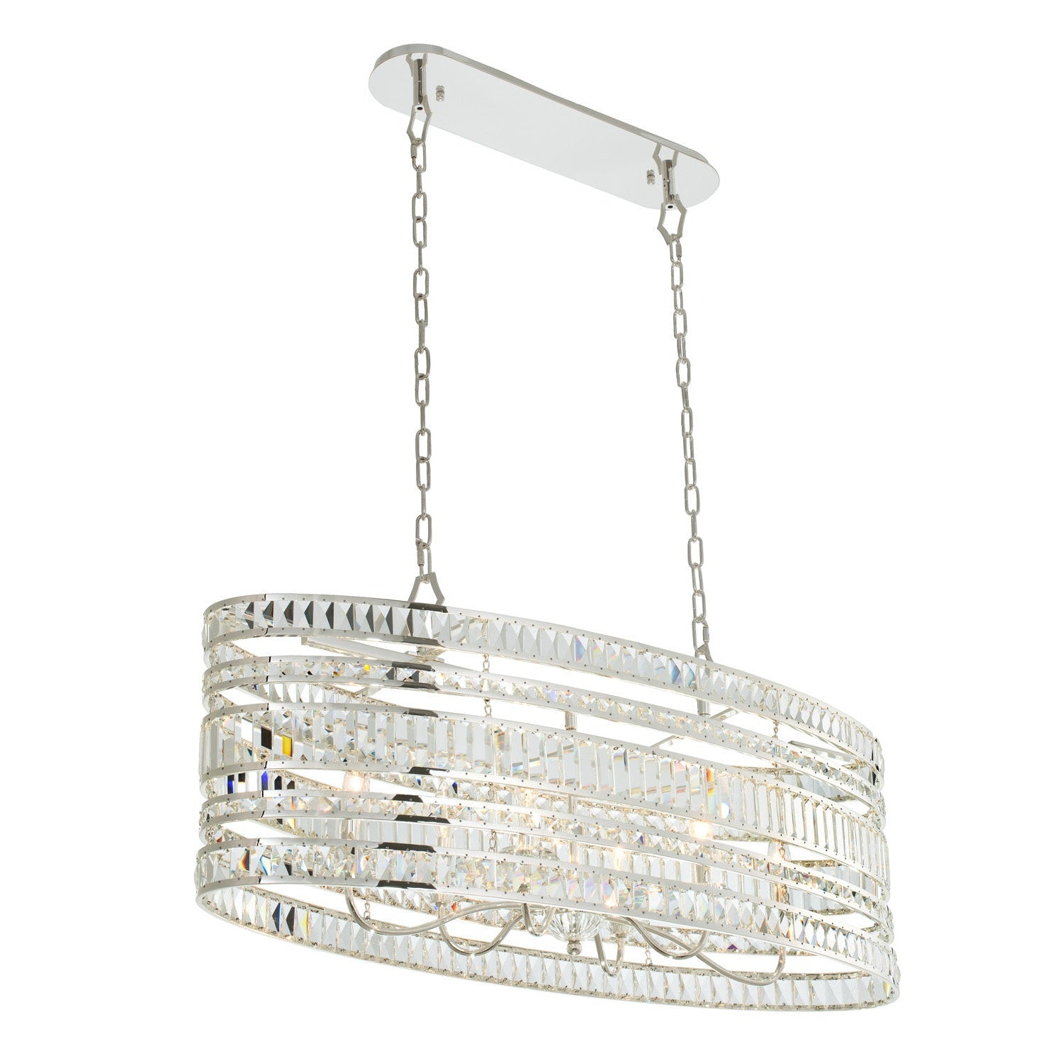 Allegri - 037061-014-FR001 - Six Light Island Pendant - Strato - Polished Silver