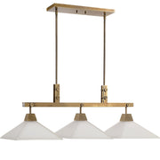 Uttermost - 21346 - Three Light Linear Chandelier - Brookdale - Aged Brass