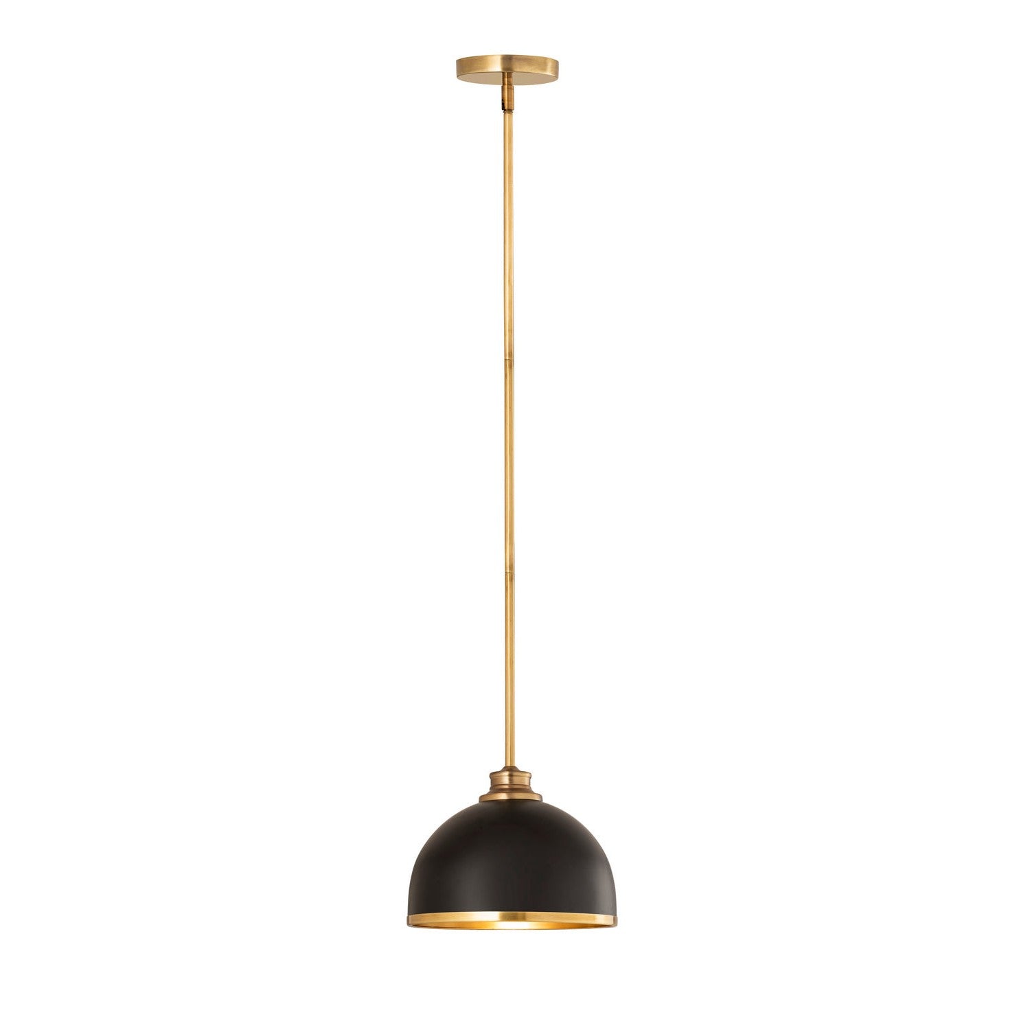 Z-Lite - 1004P10-MB-RB - One Light Pendant - Landry - Matte Black + Rubbed Brass