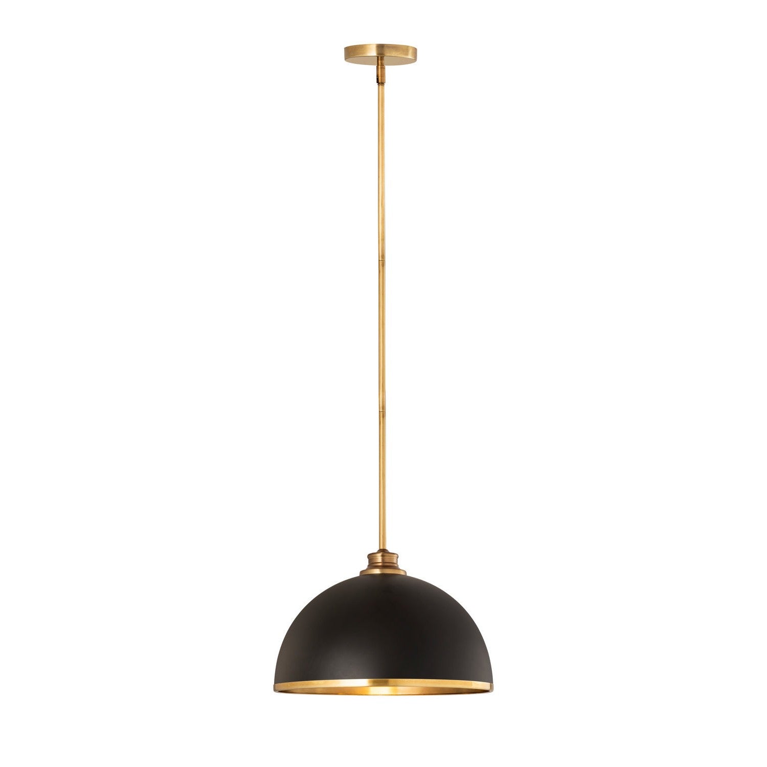 Z-Lite - 1004P14-MB-RB - One Light Pendant - Landry - Matte Black + Rubbed Brass