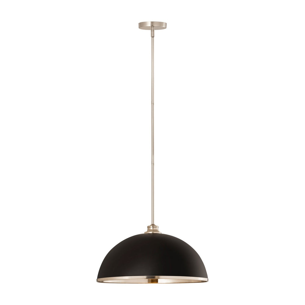Z-Lite - 1004P20-MB-BN - One Light Pendant - Landry - Matte Black + Brushed Nickel