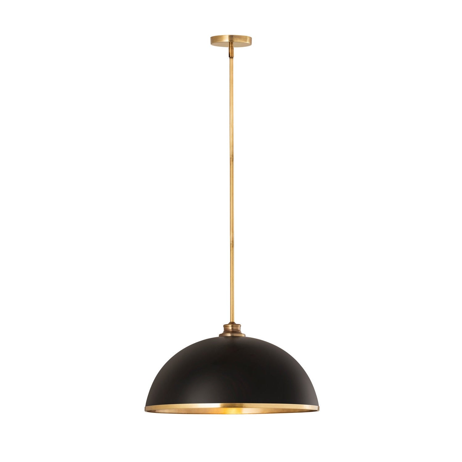 Z-Lite - 1004P20-MB-RB - One Light Pendant - Landry - Matte Black + Rubbed Brass