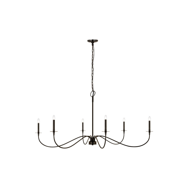 Z-Lite - 2301-63MB - Six Light Chandelier - Arrington - Matte Black