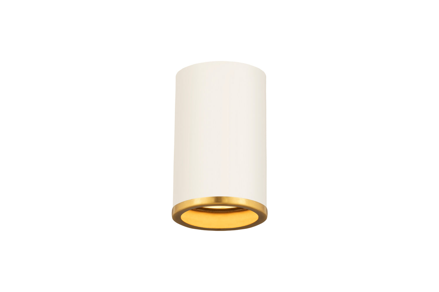 Z-Lite - 2303F1-MW-RB - One Light Flush Mount - Arlo - Matte White + Rubbed Brass