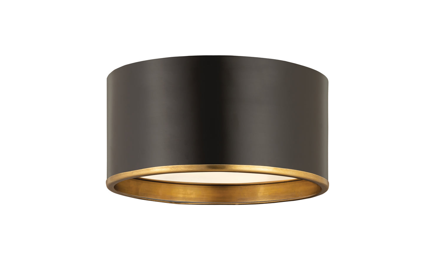 Z-Lite - 2303F2-MB-RB - Two Light Flush Mount - Arlo - Matte Black + Rubbed Brass