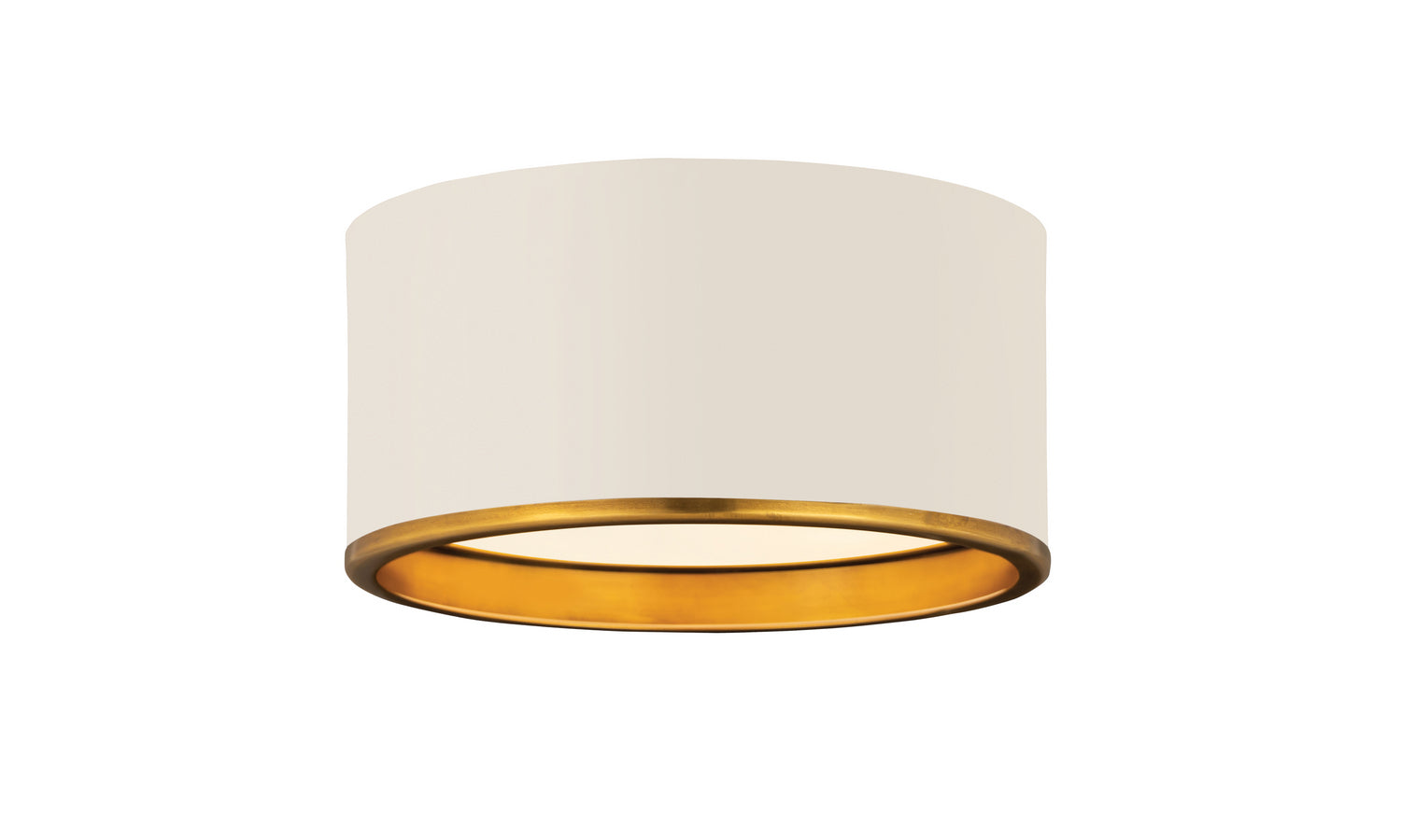 Z-Lite - 2303F2-MW-RB - Two Light Flush Mount - Arlo - Matte White + Rubbed Brass