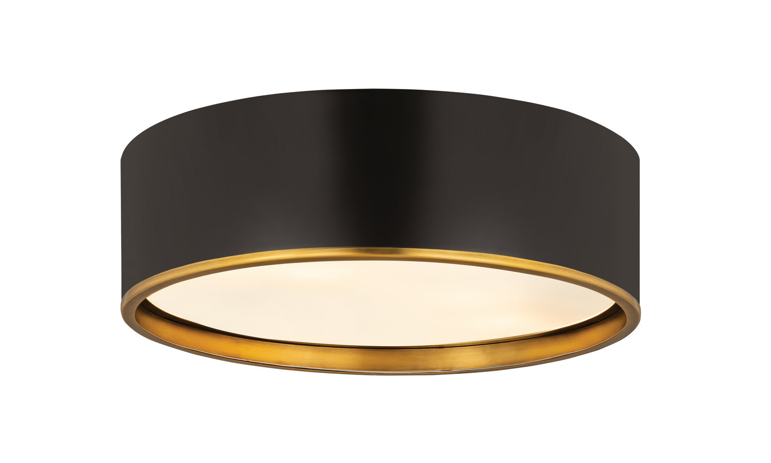 Z-Lite - 2303F4-MB-RB - Four Light Flush Mount - Arlo - Matte Black + Rubbed Brass