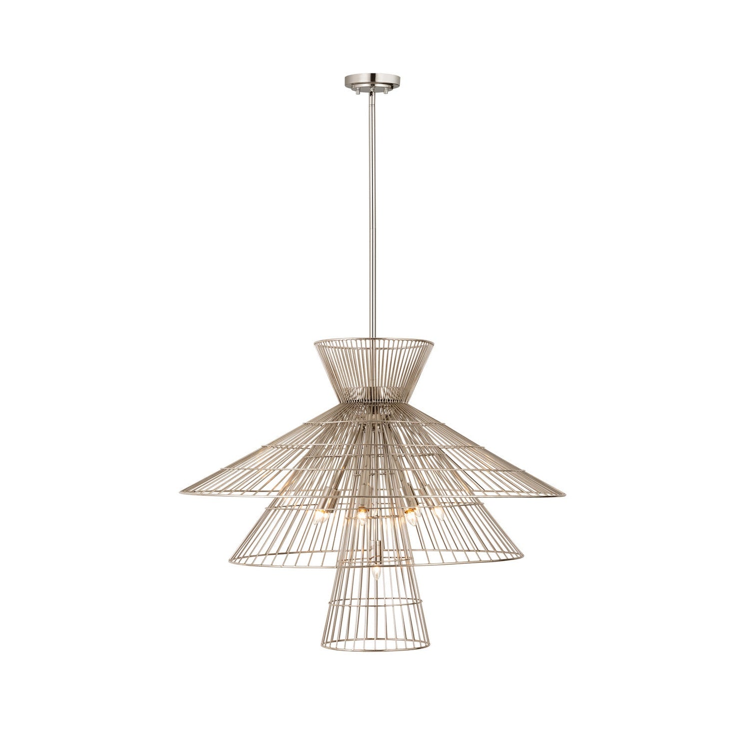 Z-Lite - 6015-8PN - Eight Light Chandelier - Alito - Polished Nickel