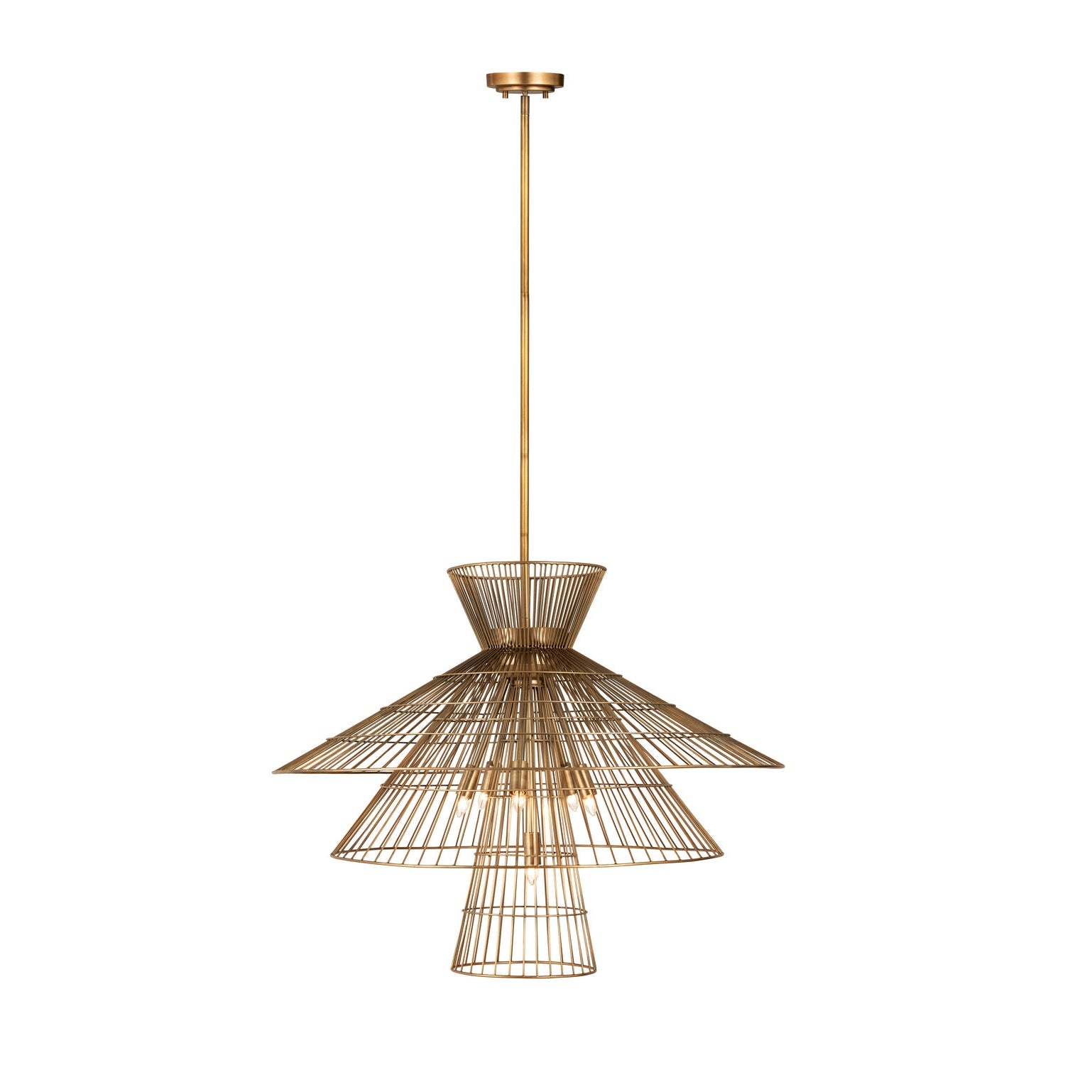 Z-Lite - 6015-8RB - Eight Light Chandelier - Alito - Rubbed Brass