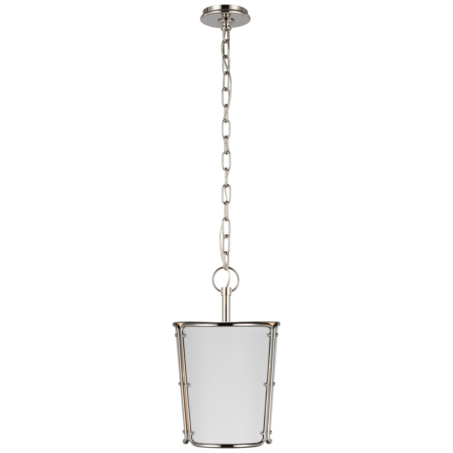 Visual Comfort Signature - S 5645PN-WHT - One Light Pendant - Hastings - Polished Nickel