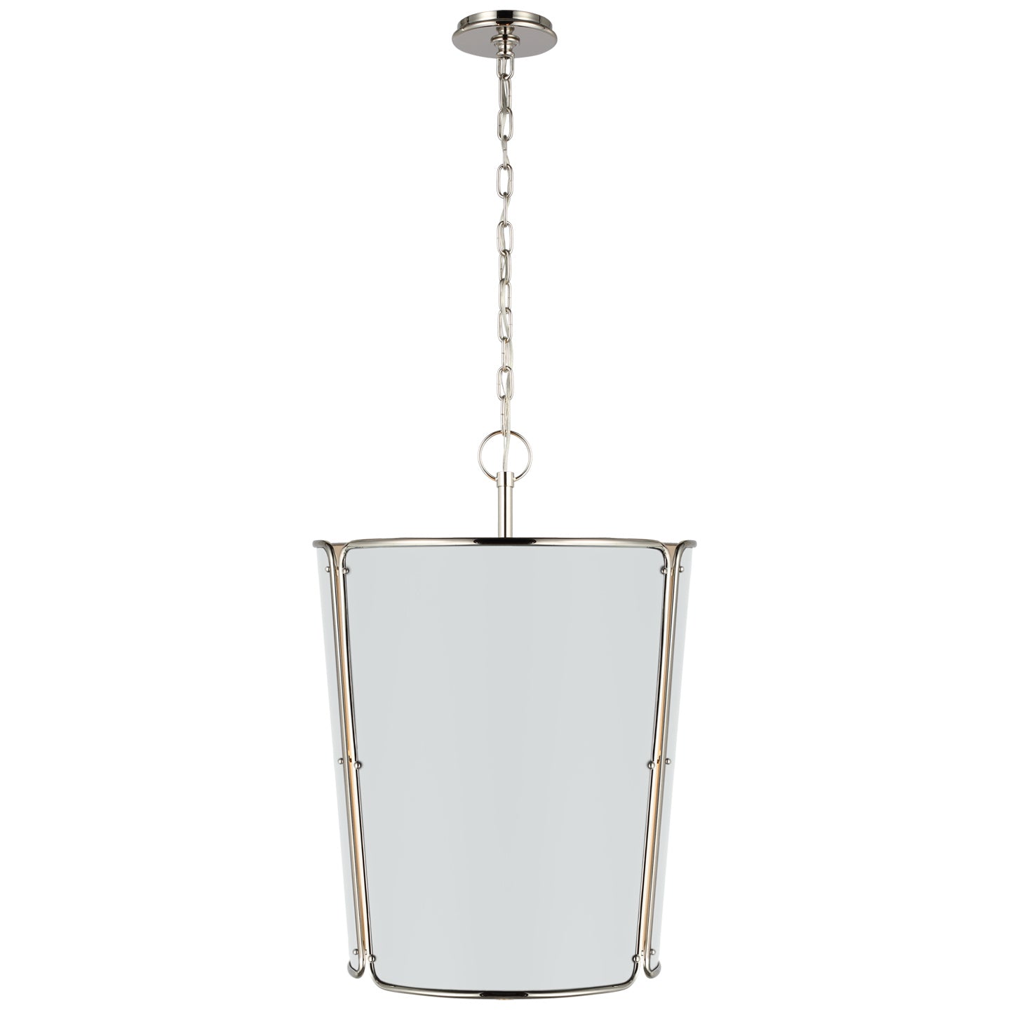 Visual Comfort Signature - S 5646PN-WHT - Six Light Pendant - Hastings - Polished Nickel