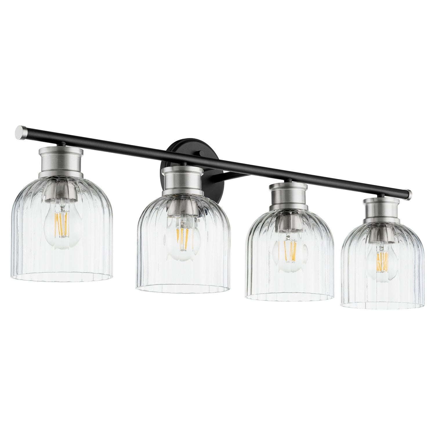 Quorum - 510-4-6965 - Four Light Vanity - Monarch - Textured Black w/ Satin Nickel