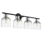 Quorum - 510-4-6965 - Four Light Vanity - Monarch - Textured Black w/ Satin Nickel