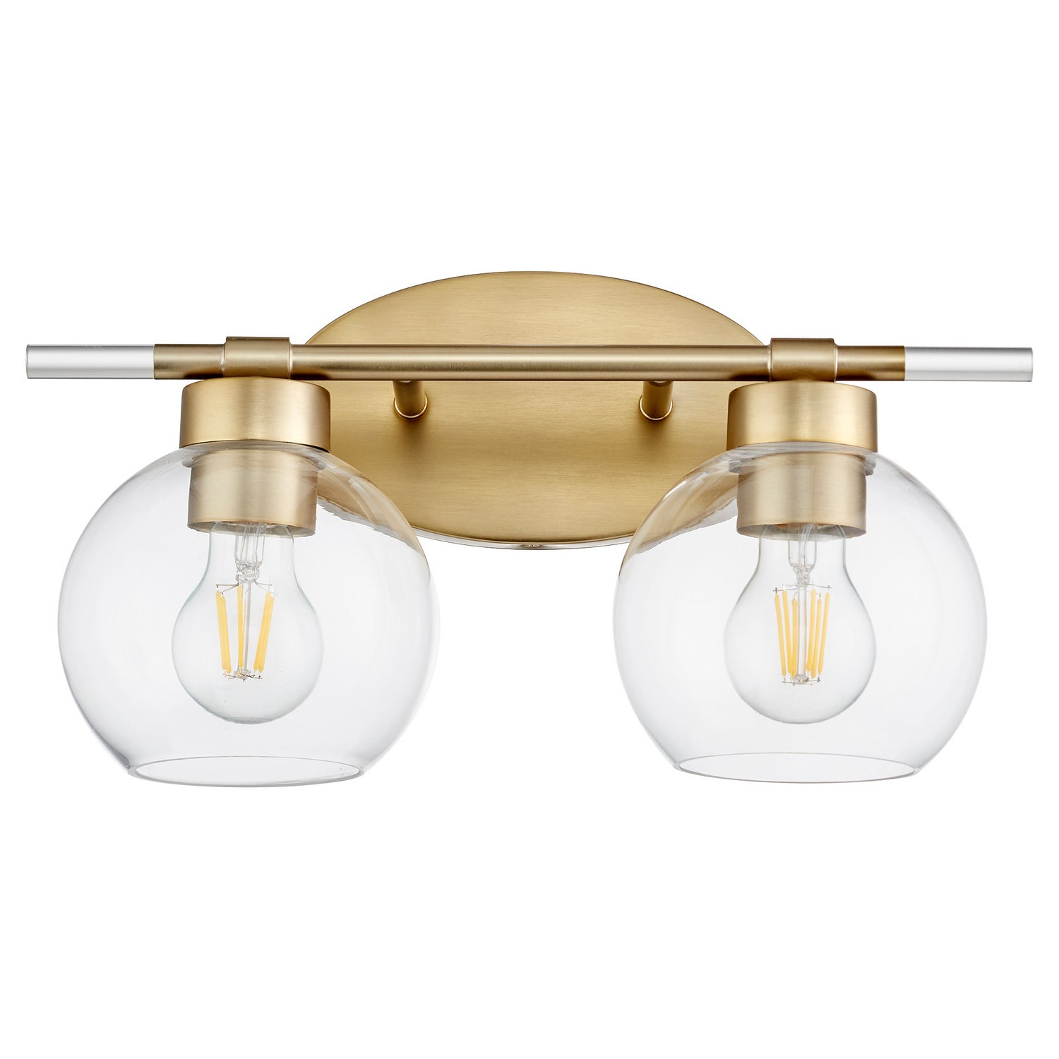 Quorum - 5317-2-80 - Two Light Vanity - VolÔøΩÔøΩn - Aged Brass