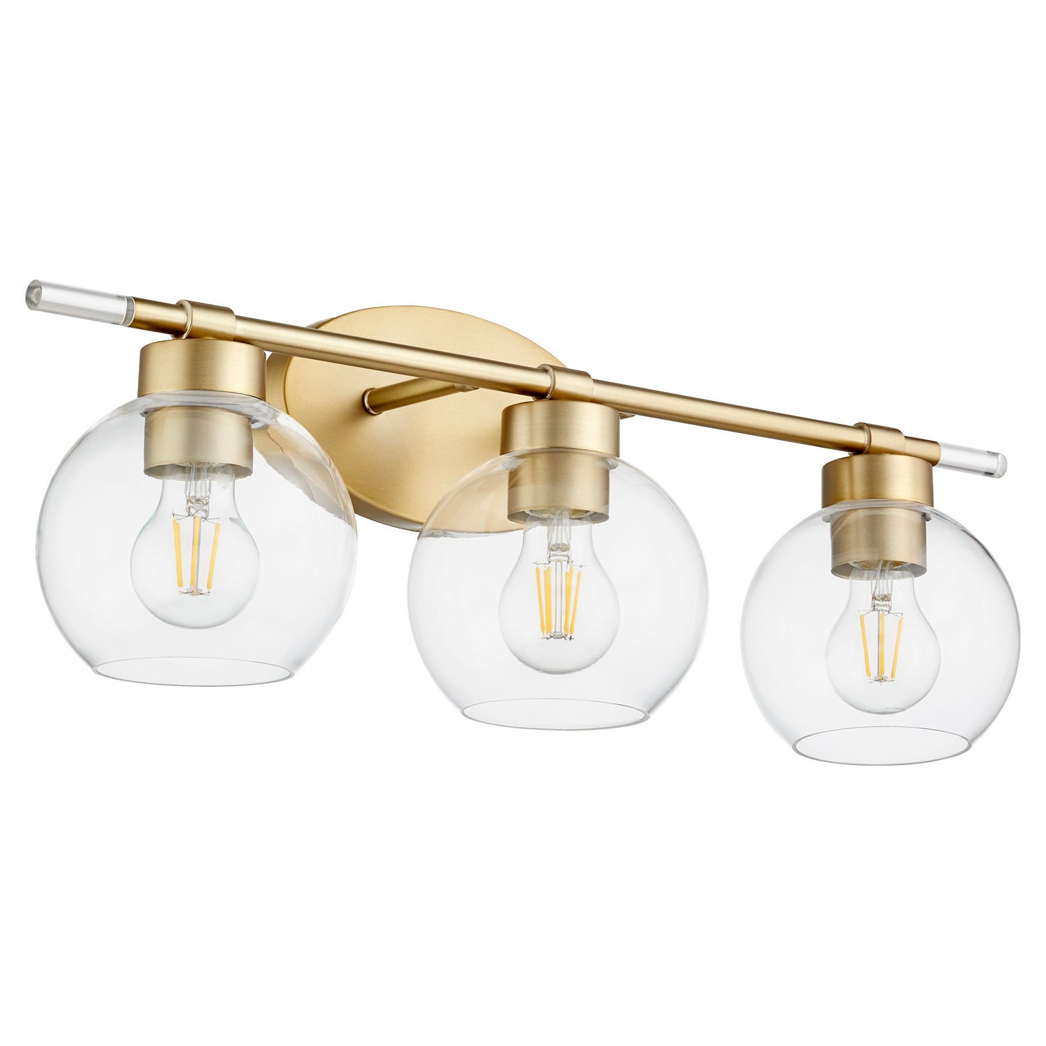 Quorum - 5317-3-80 - Three Light Vanity - VolÔøΩÔøΩn - Aged Brass