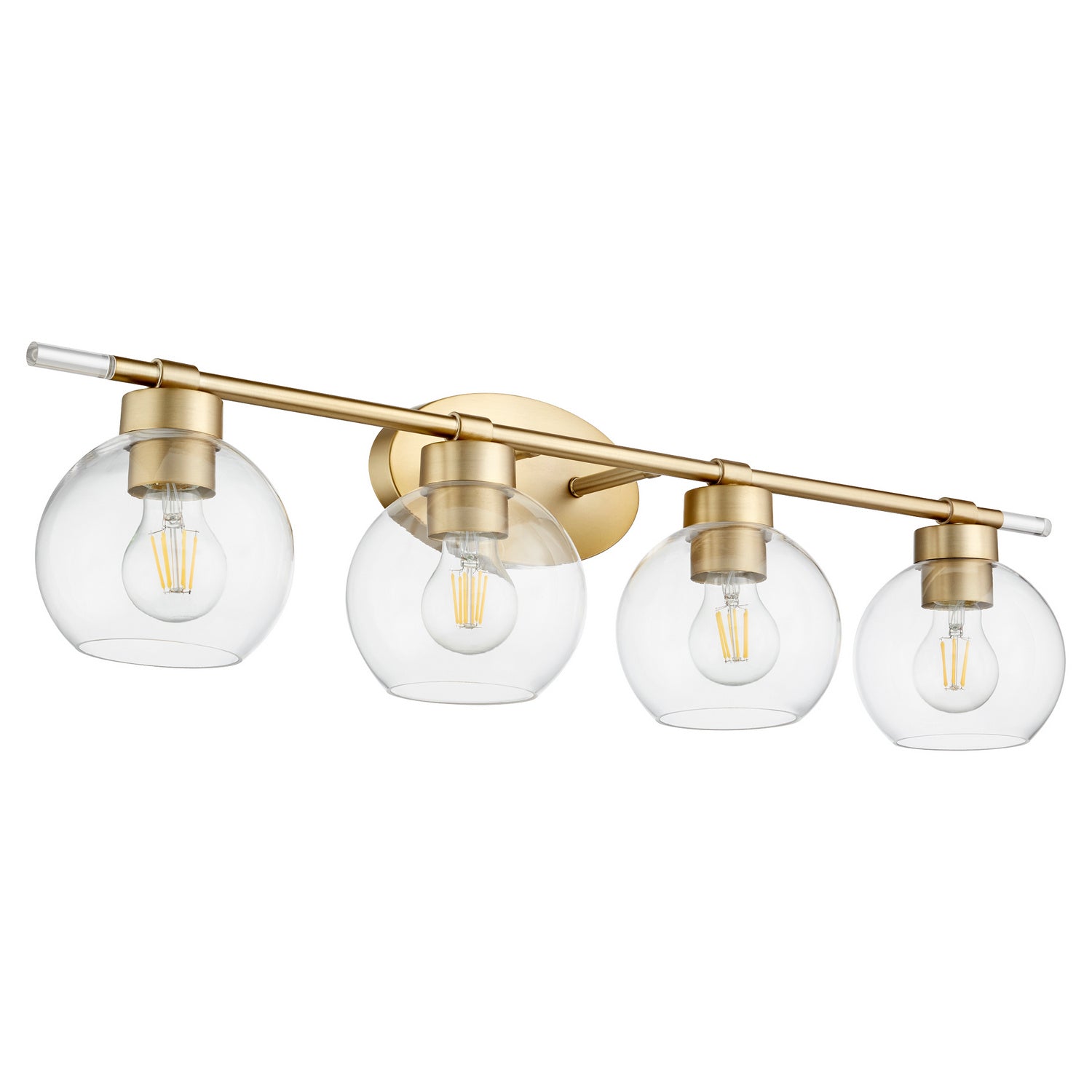 Quorum - 5317-4-80 - Four Light Vanity - VolÔøΩÔøΩn - Aged Brass