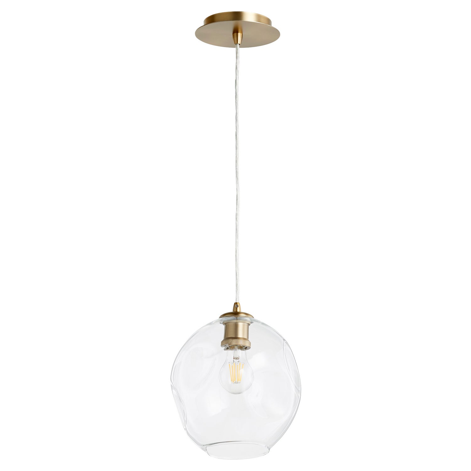 Quorum - 61-80 - One Light Pendant - Numen - Aged Brass