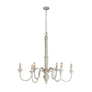 Forty West - 707129 - Six Light Chandelier - Sasha - Cottage White
