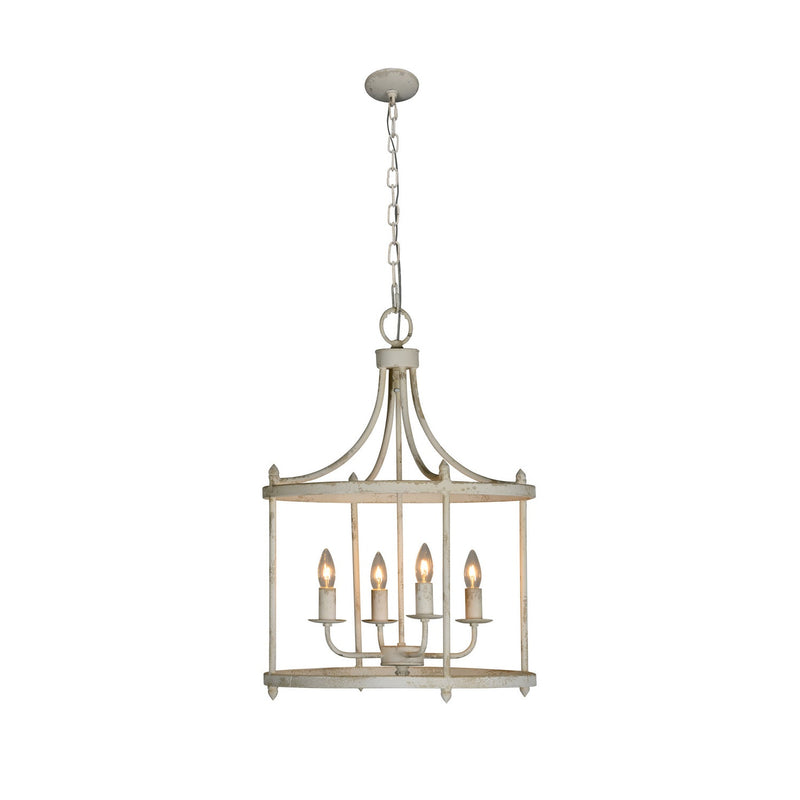 Forty West - 707130 - Four Light Chandelier - Arlington - Distressed Cottage White