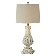 Forty West - 70926 - One Light Table Lamp - Palmer - Distressed Cream/Brown & Gray