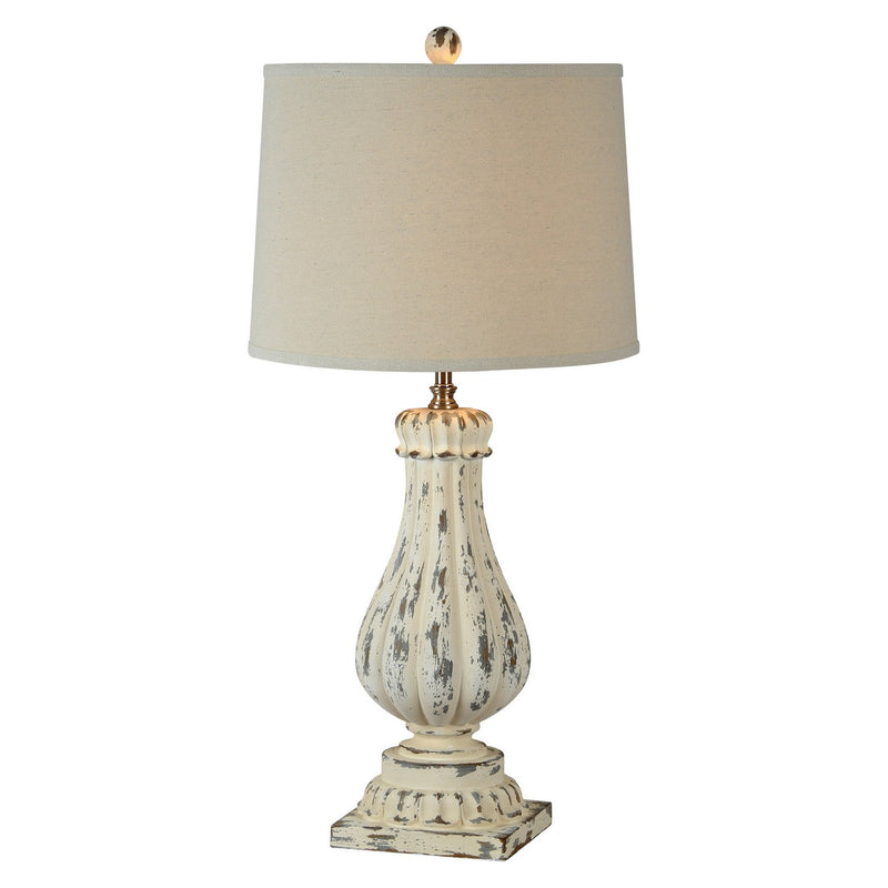 Forty West - 70926 - One Light Table Lamp - Palmer - Distressed Cream/Brown & Gray
