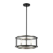 Eurofase - 38274-015 - Three Light Convertible Pendant - Tambouro - Matte Black With Satin Nickel