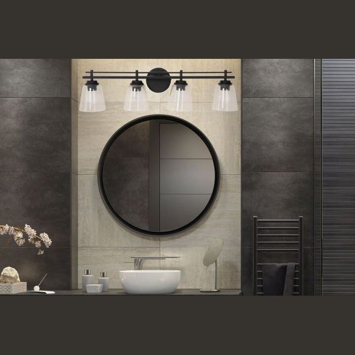 Craftmade - 19633FB4 - Four Light Vanity - Drake - Flat Black