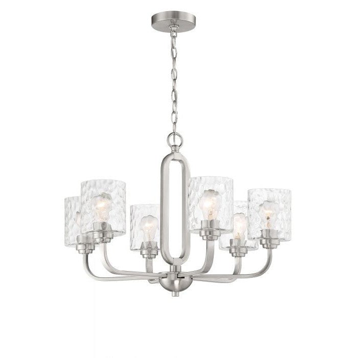Craftmade - 54226-BNK - Six Light Chandelier - Collins - Brushed Polished Nickel