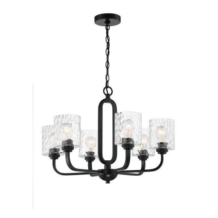 Craftmade - 54226-FB - Six Light Chandelier - Collins - Flat Black